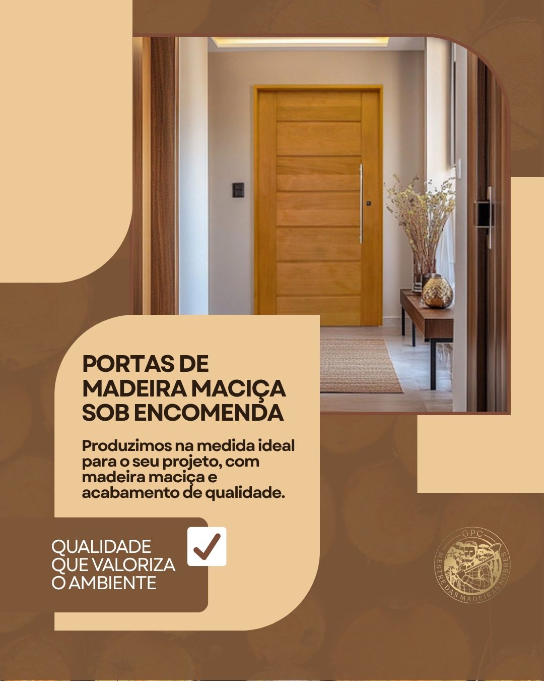 Portas de madeira maciça